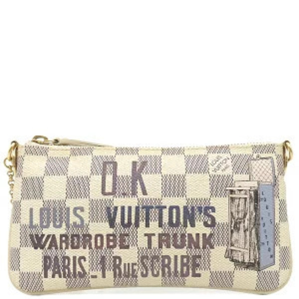 Louis Vuitton Accessory Pochette Mira Azur White White Gray